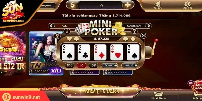 Mini Poker SUNWIN - Chơi thật vui, nhận thưởng thật đã 11 Sunwin Bet thủ có thể nhập cuộc chơi chỉ trong nháy mắt